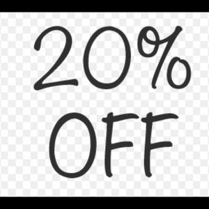 TODAY ONLY 20% off your purchase!